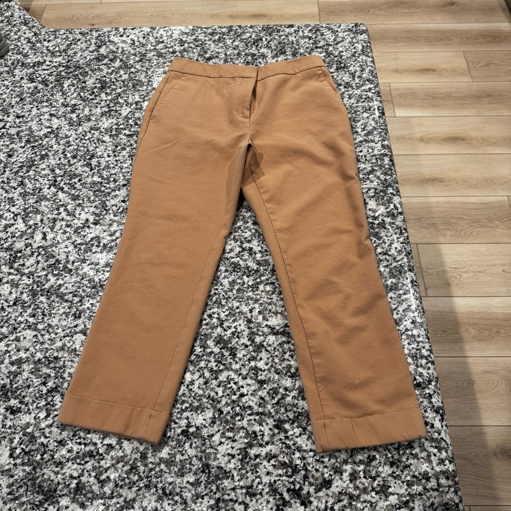 Ann Taylor The Petite High Waisted Ankle Pant - Rich Camel